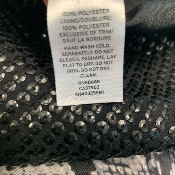 Something Navy Black Sequin Skirt Sz S NWOT - Picture 9 of 13